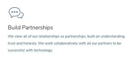 Timewade values build partnerships